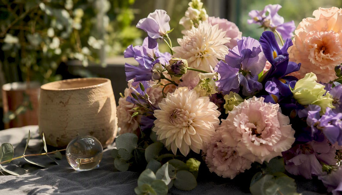 Close-up of hypoallergenic flowers arrangement