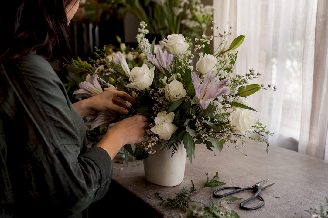 Floral arrangement for funeral service