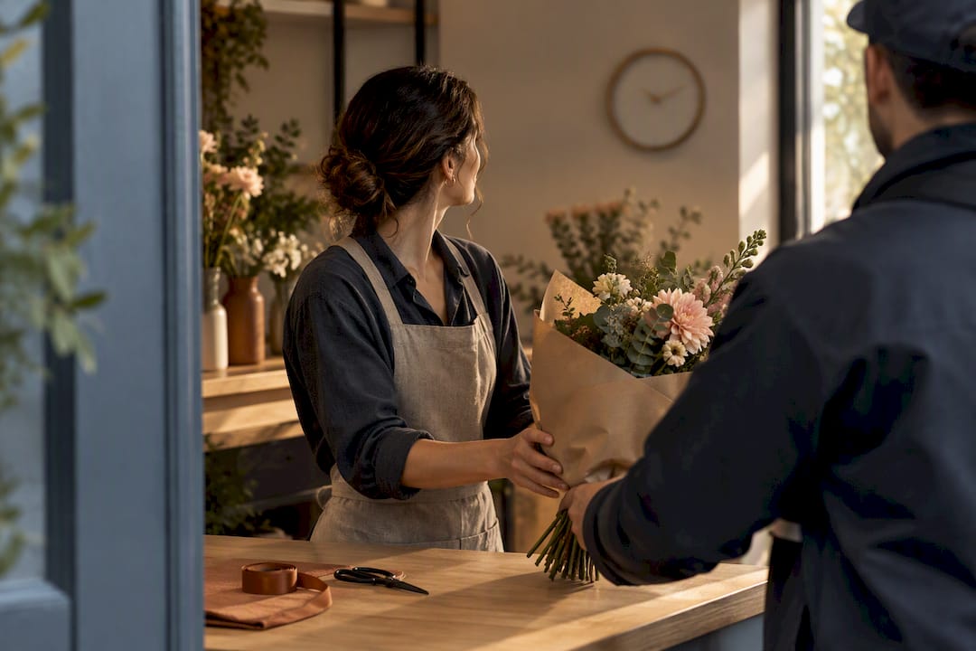 Florist deciding a same-day delivery cutoff
