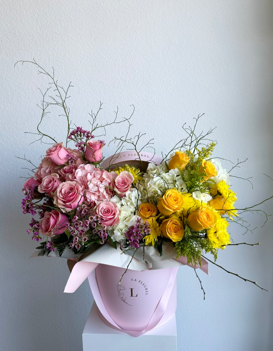 Yellow and Pink Arrangement